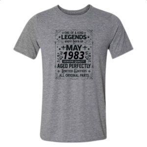 Camiseta Cinza Legends Were Born MAI-1983