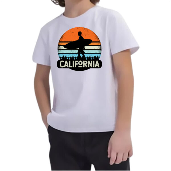 Camiseta Infanto Juvenil Surf California Sunset - Imagem 2