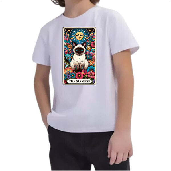 Camiseta Infanto Juvenil Taro gato Siames - Imagem 2