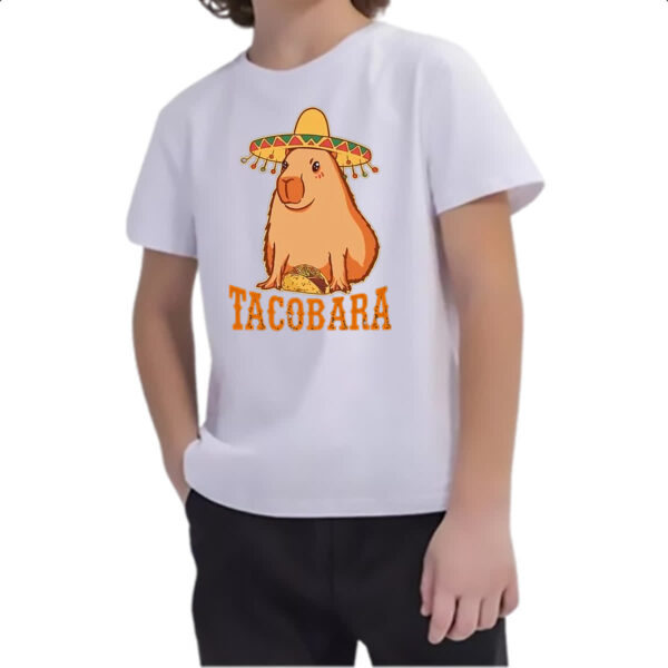 Camiseta Infanto Juvenil Tacobara capivara - Imagem 2