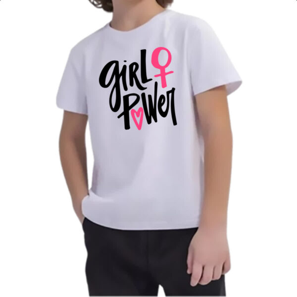 Camiseta Infanto Juvenil Empoderada Girl Power - Imagem 2