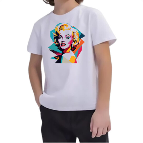 Camiseta Infanto Juvenil Marilyn Monroe Portait - Imagem 2