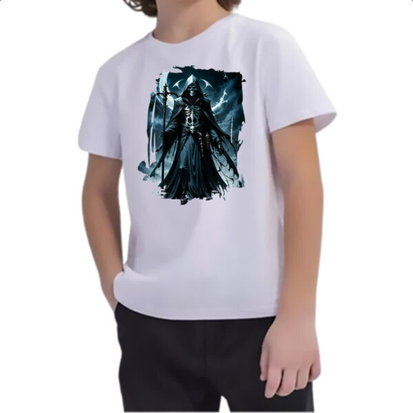 Camiseta Infanto Juvenil Grim Reaper Lua Minguante - Imagem 2