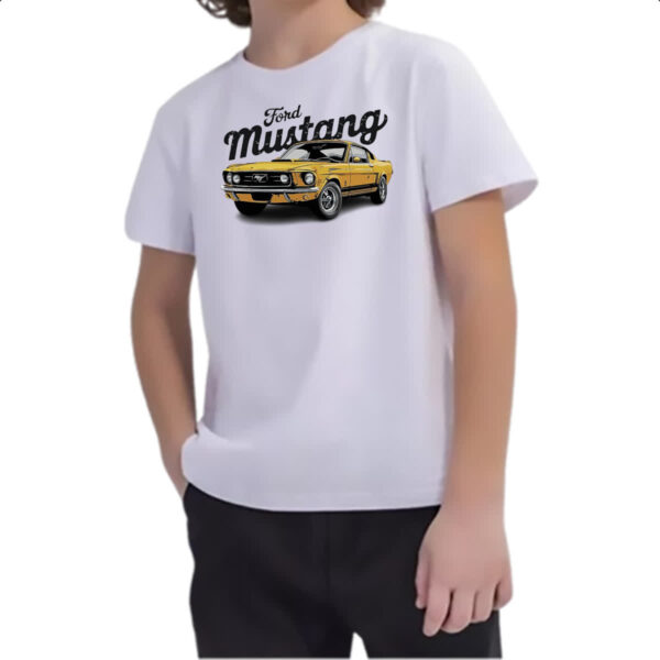Camiseta Infanto Juvenil Ford Mustang Muscle Car - Imagem 2