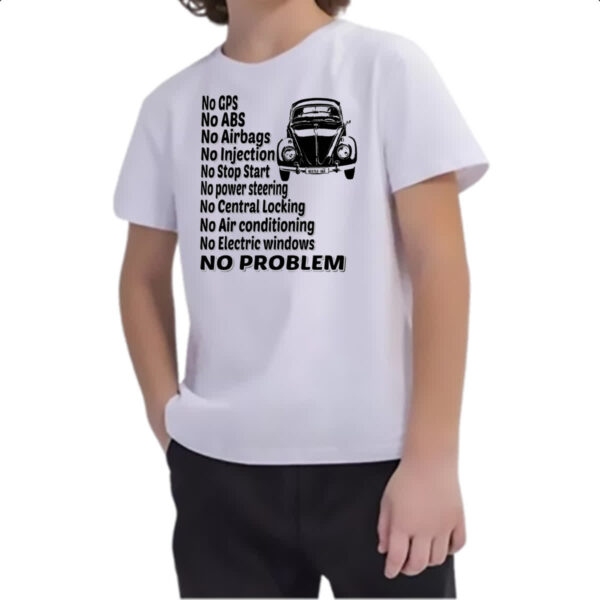 Camiseta Infanto Juvenil Fusca sem problemas - Imagem 2