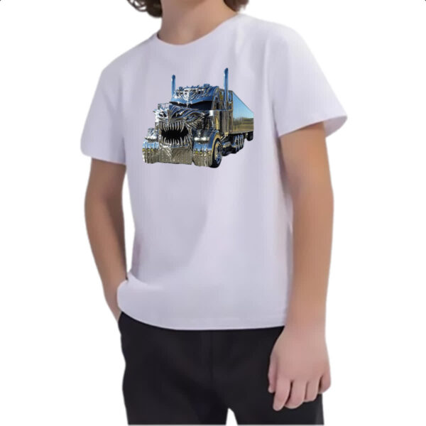 Camiseta Infanto Juvenil Caminhao monstro - Imagem 2