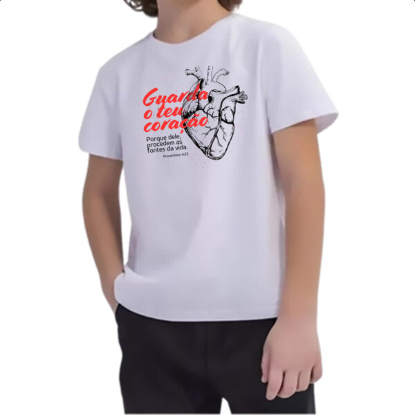Camiseta Infanto Juvenil Gospel Proverbios 4-23 - Imagem 2