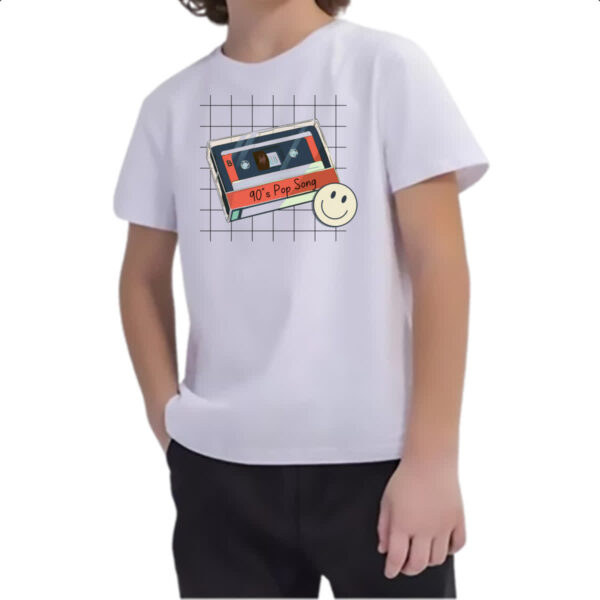 Camiseta Infanto Juvenil Fita K7 90 Pop Song - Imagem 2