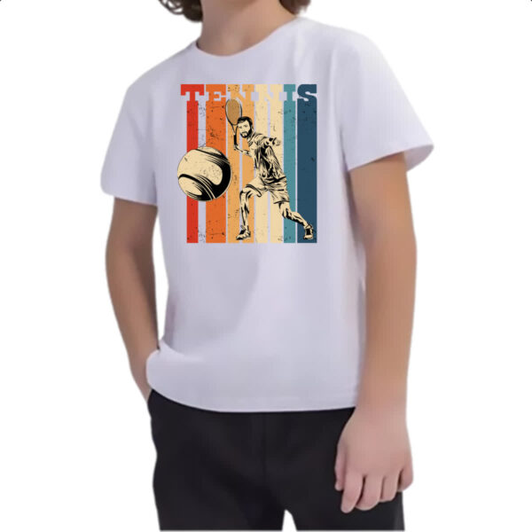 Camiseta Infanto Juvenil Tennis retro vintage - Imagem 2