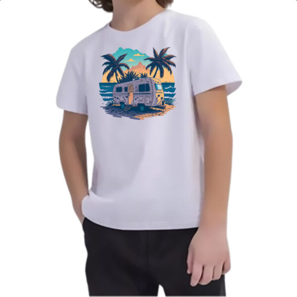 Camiseta Infanto Juvenil Trailer Acampamento Sunset - Imagem 2