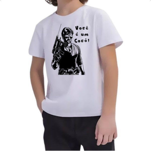 Camiseta Infanto Juvenil Stallone Cobra voce e um coco - Imagem 2