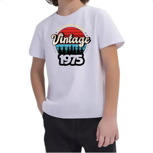 Camiseta Infanto Juvenil Vintage being awesome 1975 - Imagem 2