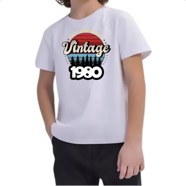 Camiseta Infanto Juvenil Vintage being awesome 1980 - Imagem 2