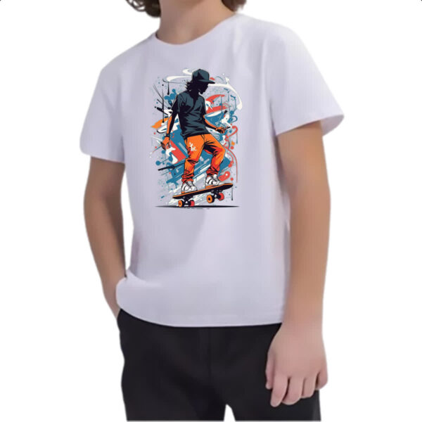 Camiseta Infanto Juvenil Street Skate Splash Art - Imagem 2