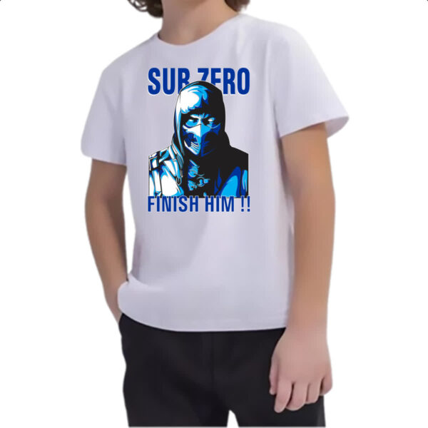 Camiseta Infanto Juvenil Sub Zero Finish Him!! - Imagem 2