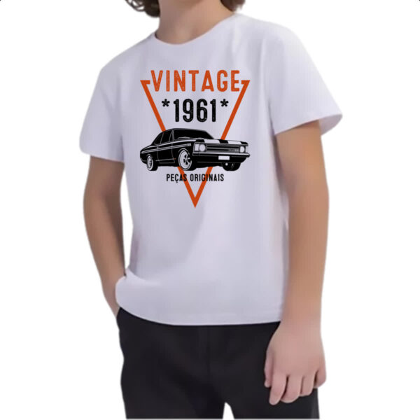 Camiseta Infanto Juvenil Vintage Pecas Originais 1961 - Imagem 2