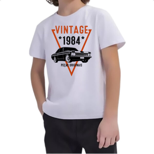 Camiseta Infanto Juvenil Vintage Pecas Originais 1984 - Imagem 2