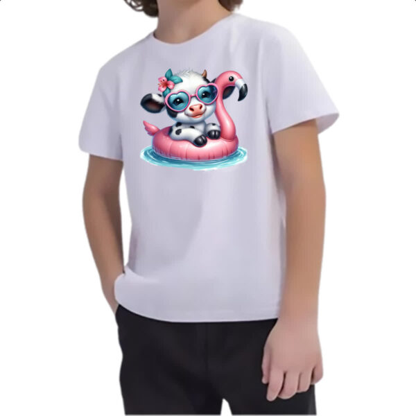 Camiseta Infanto Juvenil Vaca na boia - Imagem 2