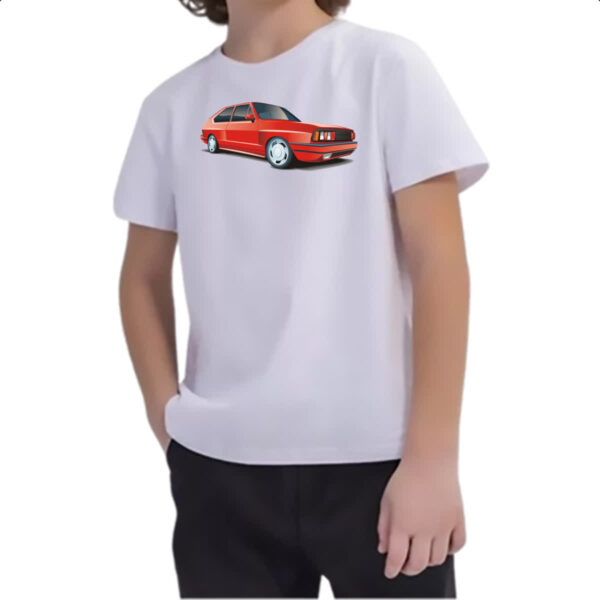Camiseta Infanto Juvenil VW Passat Pointer Vermelho - Imagem 2
