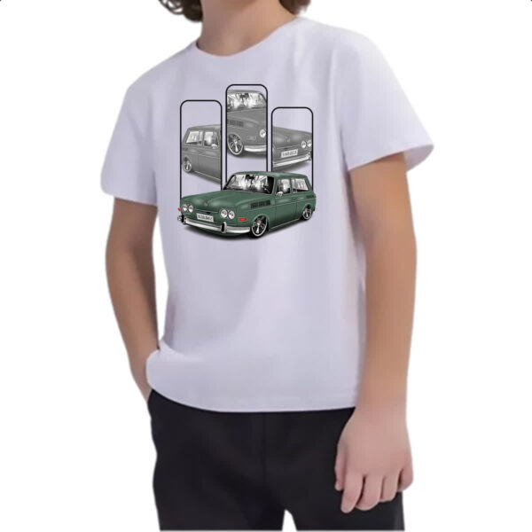 Camiseta Infanto Juvenil Variant verde quadros cinzas - Imagem 2