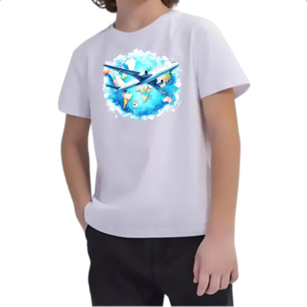Camiseta Infanto Juvenil Viagem aviao turismo - Imagem 2