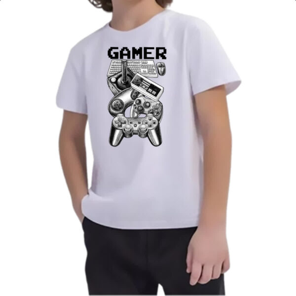 Camiseta Infanto Juvenil Viciado em games - Imagem 2