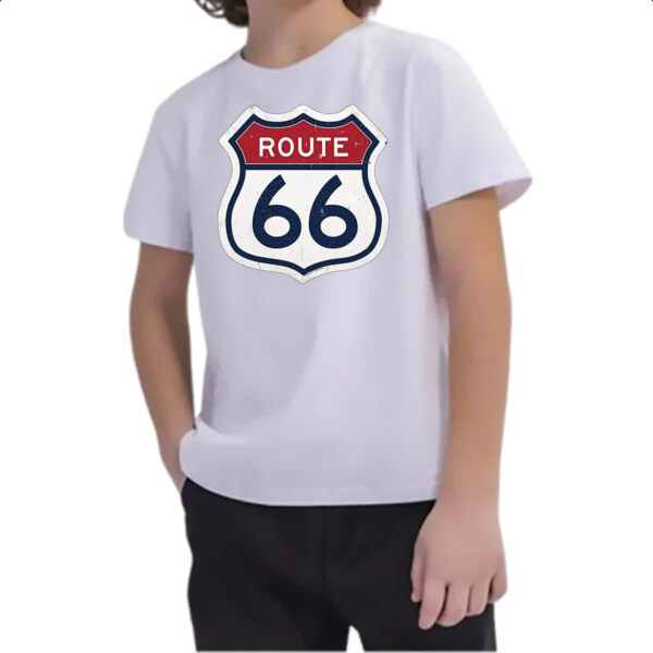 Camiseta Infanto Juvenil Vintage route 66 - Imagem 2