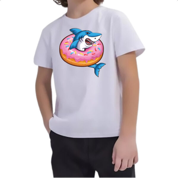 Camiseta Infanto Juvenil Tubarao Donuts - Imagem 2