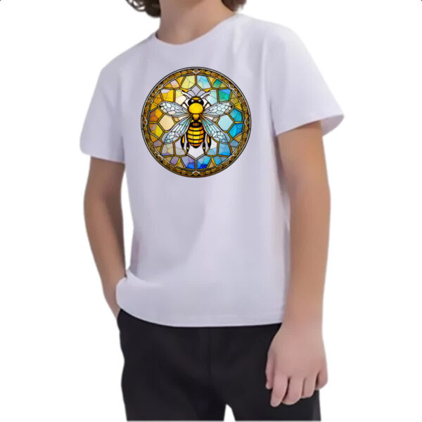 Camiseta Infanto Juvenil Vitral Abelha - Imagem 2