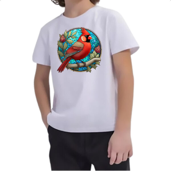 Camiseta Infanto Juvenil Vitral cardeal - Imagem 2