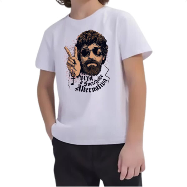 Camiseta Infanto Juvenil Viva sociedade alternativa - Imagem 2