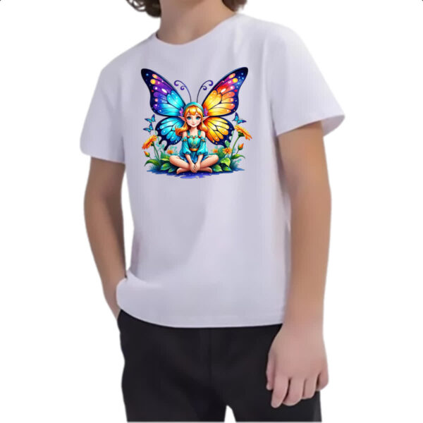 Camiseta Infanto Juvenil Borboleta elfo fofinha - Imagem 2