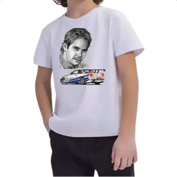 Camiseta Infanto Juvenil Brian Skyline GTR Grafite - Imagem 2