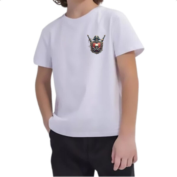 Camiseta Infanto Juvenil Brasao pirata 01 - Imagem 2