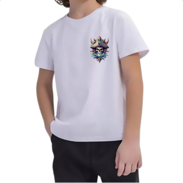 Camiseta Infanto Juvenil Brasao pirata 03 - Imagem 2