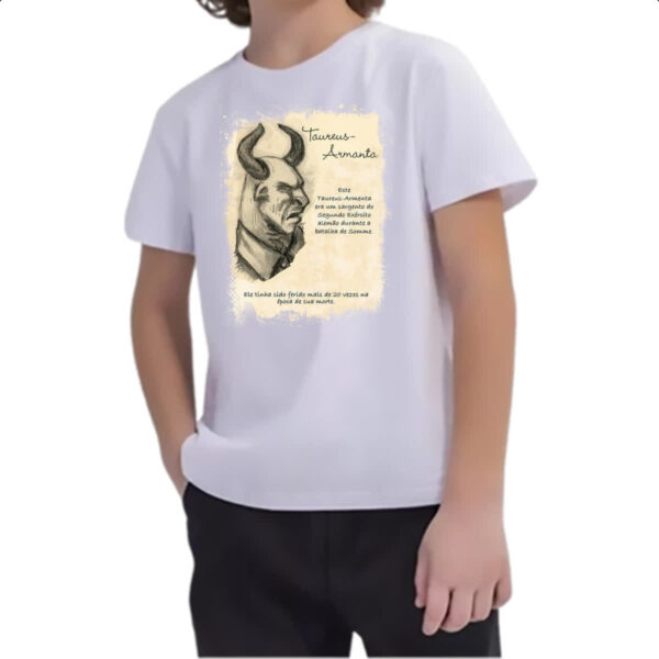 Camiseta Infanto Juvenil Grimm Livro Taureus Armanta - Imagem 2