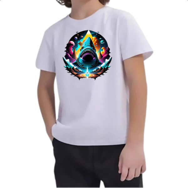 Camiseta Infanto Juvenil Tubarao nebulosa - Imagem 2