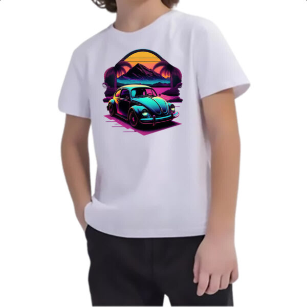 Camiseta Infanto Juvenil Fusca Sunset Art - Imagem 2