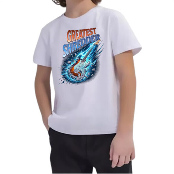Camiseta Infanto Juvenil Guitarra Greatest Shredder - Imagem 2