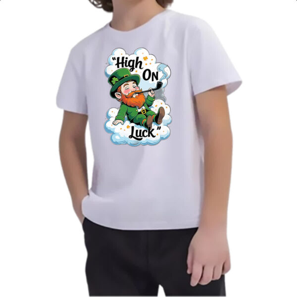 Camiseta Infanto Juvenil Leprechaun cheio de sorte - Imagem 2
