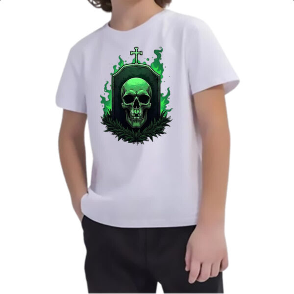 Camiseta Infanto Juvenil Skull Lapide - Imagem 2
