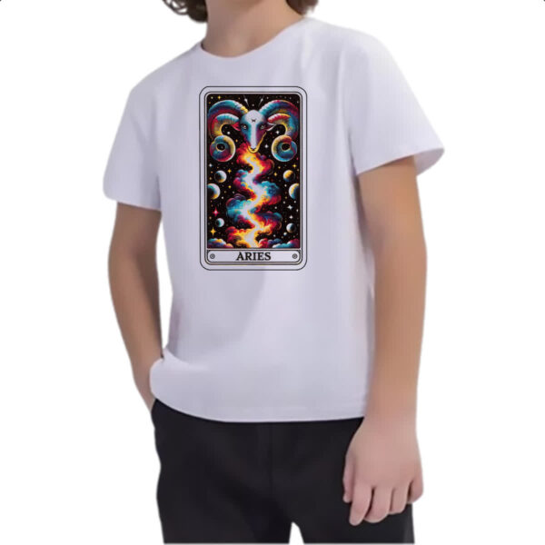Camiseta Infanto Juvenil Signo Carta Taro Aries - Imagem 2