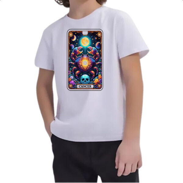 Camiseta Infanto Juvenil Signo Carta Taro Cancer - Imagem 2