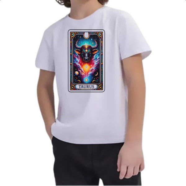 Camiseta Infanto Juvenil Signo Carta Taro Touro - Imagem 2