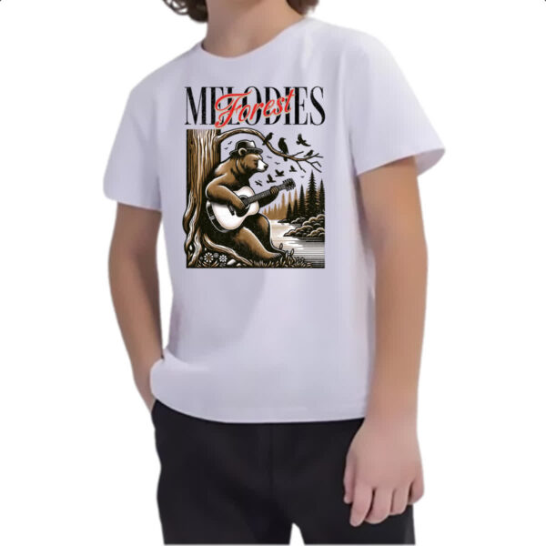 Camiseta Infanto Juvenil Urso Melodia da Floresta - Imagem 2