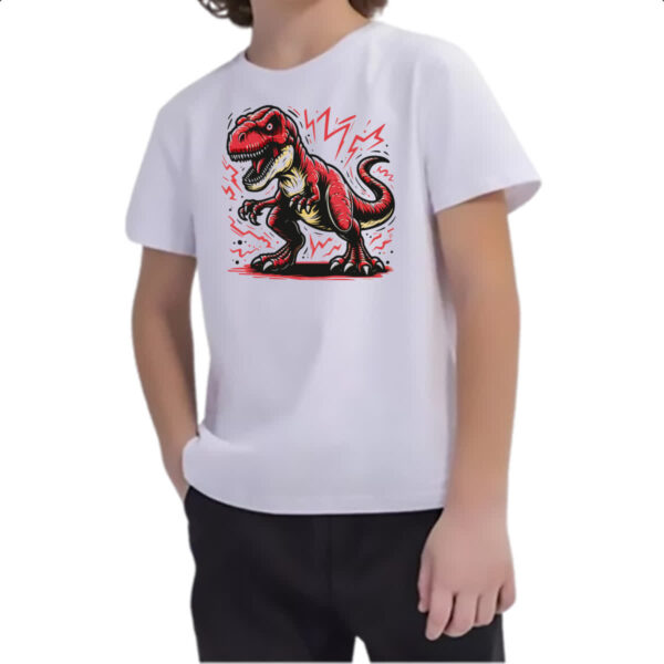 Camiseta Infanto Juvenil T-Rex eletrico - Imagem 2