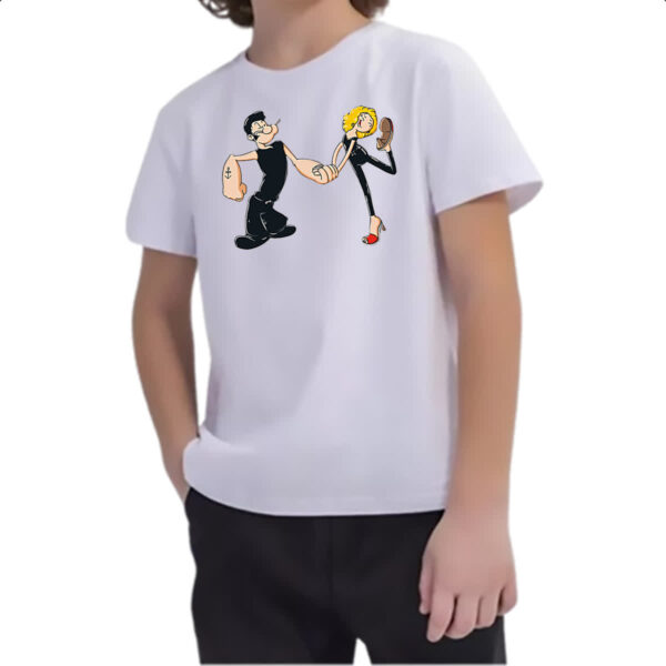 Camiseta Infanto Juvenil Popeye Grease Parodia - Imagem 2
