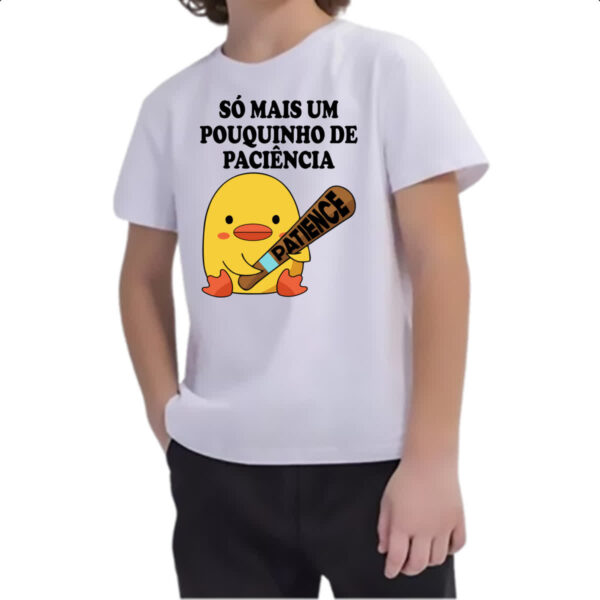Camiseta Infanto Juvenil Psicopato paciencia - Imagem 2