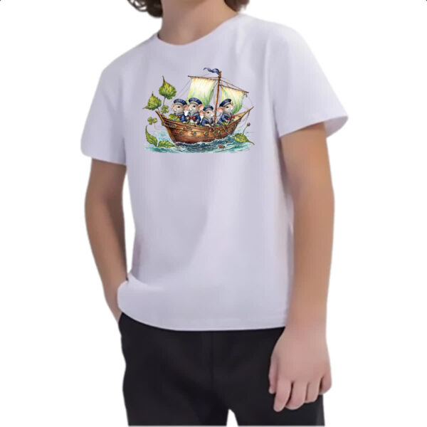 Camiseta Infanto Juvenil Ratinhos marinheiros - Imagem 2