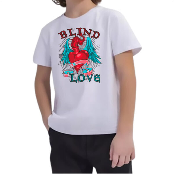 Camiseta Infanto Juvenil Blind love - Imagem 2